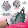 12 Pack PVC Double Side Dot String Gloves 10". String Knit Gloves with Plastic Dot Coating. Large Size Gloves. Knitted Cotton Polyester Gloves for Gen