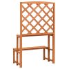 Plant Stand with Trellis Orange 27.6"x16.5"x47.2" Solid Firwood