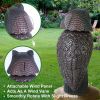 Lifelike Owl Decoy with 360 Degree Rotatable Head Scare Bird Squirrel Away Pest Repellent Bird Deterrent