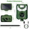 Solar Ultrasonic Animal Repeller with Flame Light USB Charge Motion Sensor Animal Repellent Chaser IP55 Waterproof Dog Raccoon Fox Skunk