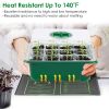 10Pcs Seed Starter Tray Kit Reusable Overall 120Cells Seeding Propagator Station Greenhouse Growing Germination Tray with Humidity Dome Label 2Pcs Gar