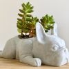 1pc Mini Resin PuppyFlower Pot, Succulent Planter, French Bulldog Shape Cute Bonsai Flower Pots, Cute Dog Flower Pots, Air Plant Holder, For Home Gard