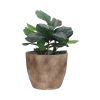 RESIN, S/2 17/20" TEXTURED PLANTERS, BROWN