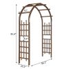 7ft Garden Arch Dark Brown