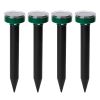 4Pcs Solar Powered Mole Repeller Sonic Gopher Stake Repellent Waterproof Outdoor For Farm Garden Yard