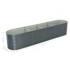 Garden Raised Bed 157.5"x31.5"x31.9" Galvanized Steel Gray