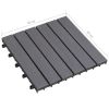 Decking Tiles 20 pcs Gray Wash 11.8"x11.8" Solid Acacia Wood