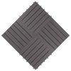 Decking Tiles 10 pcs Gray Wash 11.8"x11.8" Solid Acacia Wood