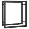 Firewood Rack Matt Black 19.7"x11"x22" Steel