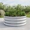 32.08*11.4" Tall Round Raised Garedn Bed, Metal Raised Beds for Vegetables, Outdoor Garden Raised Planter Box, Backyard Patio Planter Raised Beds for