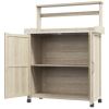 Potting Bench with Storage Cabinet