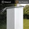 Metal garden sheds 5ftx4ft outdoor storage sheds White+Black