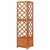 Corner Trellis Planter 15.7"x15.7"x59" Solid Fir Wood