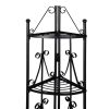 Corner Plant Rack Black 14.2"x23.6"