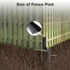 Fence Post Repair Kit, Steel Fence Post Repair Stakes, Fence Post Anchor for Fence Post Support, Post Buddy Fence Repair, Fence Post Stabilizer for Fi