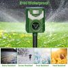 Solar Ultrasonic Animal Repeller with Flame Light USB Charge Motion Sensor Animal Repellent Chaser IP55 Waterproof Dog Raccoon Fox Skunk