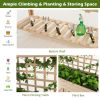 Raised Garden Bed Elevated Wooden Planter Box with Trellis