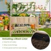 Raised Garden Bed Elevated Wooden Planter Box with Trellis