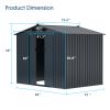 Chery Industrial Garden Metal Shed - Premium 6'x8'