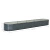 Garden Raised Bed 157.5"x31.5"x17.3" Galvanized Steel Gray