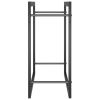 Firewood Rack Matt Black 19.7"x11"x22" Steel