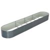 Garden Raised Bed 157.5"x31.5"x17.3" Galvanized Steel Gray