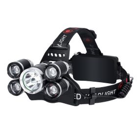 Strong Light 5LED Headlight (Option: Black-UK)