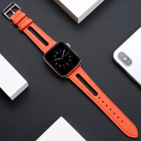 Watch Genuine Leather Kid Skin Soft Generation Tide Personality Breathable Women (Option: Orange-38mm123 general purpose)