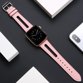 Watch Genuine Leather Kid Skin Soft Generation Tide Personality Breathable Women (Option: Pink-38mm123 general purpose)