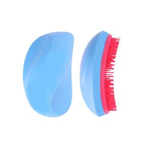 Household TT Anti-knot Plastic Comb (Color: Blue)