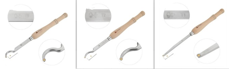 Hongjian Abandon Type Woodturning Lathe Hollowing Knife Series (Option: Set)