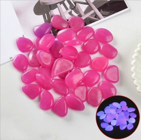 100 Luminous Stones Fluorescent Aquarium Pebbles Fish Tank Garden Luminous Stones (Option: Dark Purple-50pc)