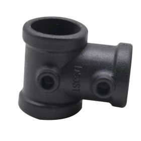 Aluminum Alloy Retro Matte Black Elbow Base Three-way Fastener (Option: Black-B)