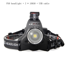 USB charging zoom long shot outdoor strong headlight (Option: P50 set)