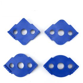 Quick Locator Woodworking Router Corner Radius Templates Jig R5-R40 Woodworking Trimming Machine Wood (Option: 4piece pack-Blue)