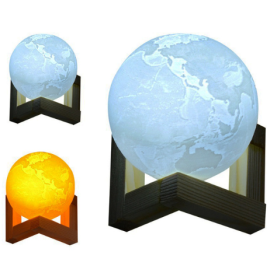 Double color touch 3D printing earth Jupiter lamp (Option: Earth-10cm-Touch 2 colors)