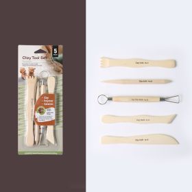 Giorgione High Quality Clay Modeling Tools Pottery Tool Kit Wholesale Sculpture Set (Option: 5piece set)