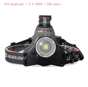 USB charging zoom long shot outdoor strong headlight (Option: P70 set)