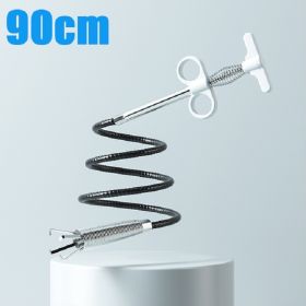 Serpentine Sewer Pipe Dredger Four Jaw Spring (Option: White-90cm)