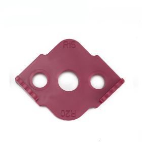 Quick Locator Woodworking Router Corner Radius Templates Jig R5-R40 Woodworking Trimming Machine Wood (Option: R15R20-Red)