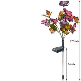 LED Four Color Butterfly Tree Solar Lamp (Option: Picture Color-1PCS)