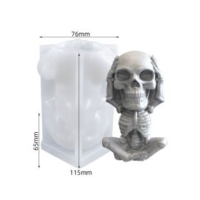 DIY Handmade Skeleton Candle Silicone Mold (Option: Cover ones ears)