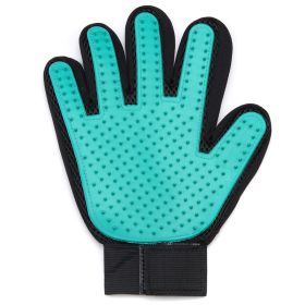 Pet Gloves Cat Petting Gloves Float Hair Cleaning Cleaning Beauty Massage Dog Supplies Dog Comb (Option: Right Hand Green-XKST)