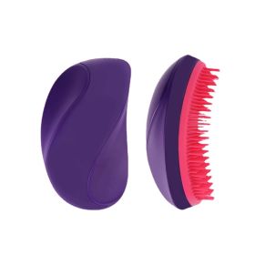 Household TT Anti-knot Plastic Comb (Color: Purple)