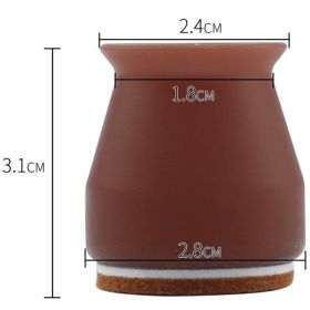 Felt Silicone Tables And Chairs Stool Leg Covers (Option: Walnut-S-1PC)