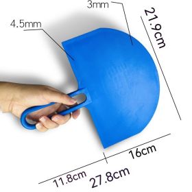 Stainless Steel Arc Loader Tile Mortar Putty Wall Tool Supporting Plate Plasterer Knife (Option: Blue Plastic Loader)