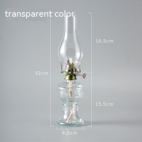 Retro Vintage Glass Kerosene Lamp (Option: L555 Transparent)