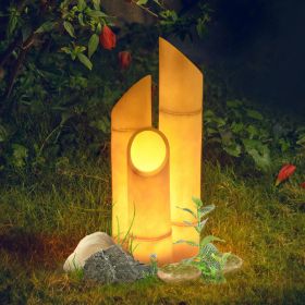 Solar outdoor waterproof simulation bamboo lamp garden (Option: Solar energy-Set)