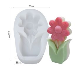 Simple Tulip Flower Candle Grinding Tool (Option: Hyuna flower)