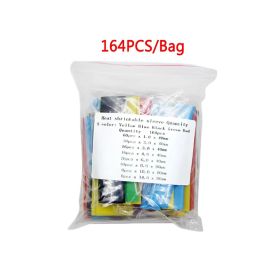 Bagged Color Environmental Protection Heat Shrinkable Sleeve Tube (Option: 164PCs Color)